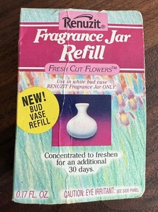 Vintage Renuzit Home Fragrance Jar Refill Fresh Cut Flowers 1992 NEW & SEALED! - Picture 1 of 3