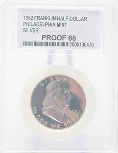 1962 Franklin Half Dollar Philadelphia Mint Silver Proof Lot. 624 - Picture 1 of 8