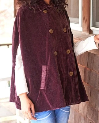 CAPA (PONCHO) TERCIOPELO APRIL CORNELL NUEVA CON ETIQUETAS TALLA PEQUEÑA Foto 1 de 4