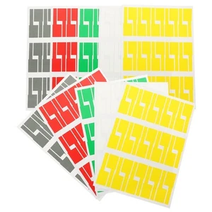 10 Sheets Farbige Aufkleber -Etiketten Büro Etikettendrucker Für Kabel - Afbeelding 1 van 12