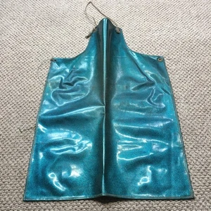 Vintage 60s 70s Vinyl Work Apron One Size Atomic Green Auto Body Shop USA - Picture 1 of 10