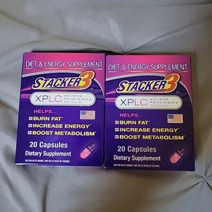 (2pk) Stacker 3XPLC Boost Metabolism, Body FatBurner Increase Energy 20 Capsules - Picture 1 of 3
