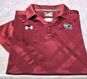 Neu! UNDER ARMOUR - USC GAMECOCKS - Crimson Poly, Damen SS, V.Neck Polo Shirt (XL) - Bild 1 von 4