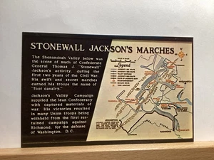Stonewall Jackson’s Marches, Shenandoah Valley, VA - Vintage Postcard - Picture 1 of 3
