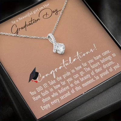 Collar de graduación regalo para hija, hermana o regalo de felicitaciones Foto 1 de 4