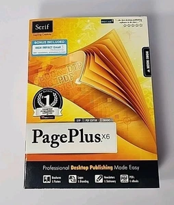 Serif PagePlus X6 NEW Desktop Publishing DTP PDF Editor eBook Design PC Software - Picture 1 of 9