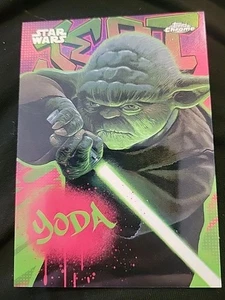2025 Topps Chrome Star Wars Galactic Graffiti YODA GG-21 SSP - Picture 1 of 4