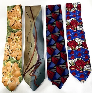 Lot of 4 Vintage Retro 90's Y2K Jerry J. Garcia & Grateful Dead Neckties Ties - Picture 1 of 13