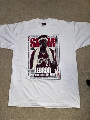 Винтажная промо футболка 2005 Lebron James King Slam Magazine размер XL Cleveland Cavs - Изображение 1 из 3