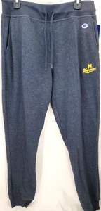 NEW Michigan Wolverines Champion Navy Blue Pocket Jogger Sweatpants Men's L - Picture 1 of 9