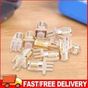 10 Stück SMA-Buchse, 50 Ohm, SMA-KE-Stecker, Messing, HF-Stecker - Zdjęcie 1 z 10