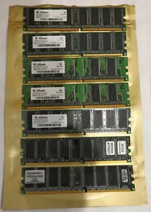Lot of 7 256MB DDR400 DDR266 DDR333 RAM Modules Infineon Kingston Corsair - Picture 1 of 1