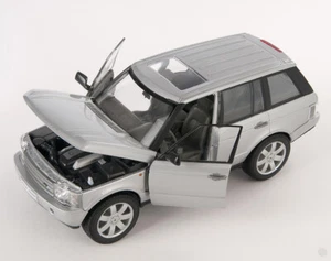 BLITZ VERSAND Land Rover Range Rover silber 1:24 Welly Modell Auto NEU OVP BOX - Bild 1 von 1