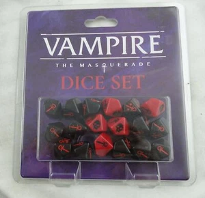 Vampire: The Masquerade 5E RPG Red/Black Custom Dice Set by Renegade RGS02311 - Picture 1 of 1