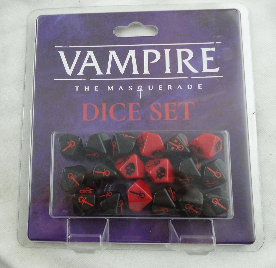 Vampire: The Masquerade 5E RPG Red/Black Custom Dice Set by Renegade RGS02311 - Image 1 of 1