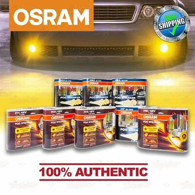 OSRAM FOG BREAKER H1 H3 H4 H7 H8 H11 HB3 HB4 YELLOW Yellow Headlight Bulbs x2 - Image 1 of 4