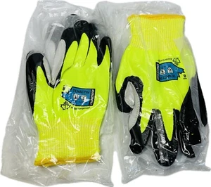 2 Pair Superior Glove Tenactiv Gloves A5 Cut/Puncture Resistant Hi Viz Sz 8 - Picture 1 of 4