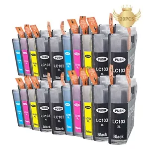 20PK LC103XL ink cartridge for Brother MFC-J245/J285/J450/J470/J870DW DCP-J875DW - Picture 1 of 5