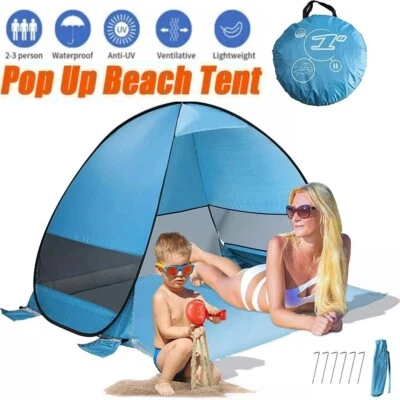 Tienda de playa emergente parasol refugio exterior camping pesca toldo portátil EE. UU. Foto 1 de 4