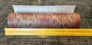 RETRO THICK VINYL BLACK/GREEN/BLUE/SLATE COLORED BORDER WALLPAPER MOSTLY FULL - Picture 1 of 5