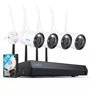 Reolink Kit Cámaras de Vigilancia Exterior NVR WiFi 12CH con HDD 2TB 4X Cámaras - Imagen 1 de 10