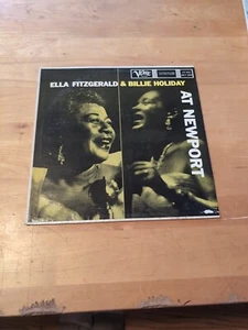  Ella Fitzgerald & Billie Holiday At Newport Verve MG V-8234 Staining On Cover - Picture 1 of 6