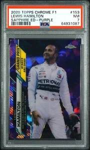 LEWIS HAMILTON 2020 Topps Chrome F1 Sapphire #1/10 Purple Refractor SSP PSA 7  - Picture 1 of 3