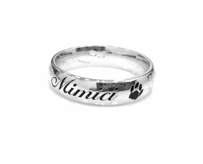 Anello Fede Fedina 5 MM. personalizzabile con nome data cuori In Argento 925... - Immagine 1 di 4