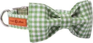 Lionet Paws Cotton Dog Collar with Bowtie SIZE L - Picture 1 of 6