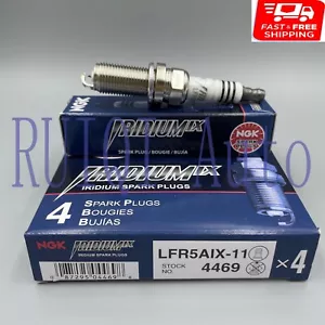 4Pcs NGK Iridium Spark Plugs For Hyundai Nissan Infiniti Yamaha LFR5AIX-11 4469 - Picture 1 of 4