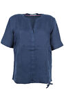 Cecil Canvas Blouse Tunic T Shirt Slip-Over Ladies Short Sleeve Blue S L Xl Xxl