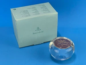 PartyLite - Unwind Votive Holder P8577 - Glass Base & Lavender Ceramic Lid - NEW - Picture 1 of 11