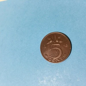 NETHERLANDS 5 CENTS 1948 KM # 176 VF-XF. - Picture 1 of 2