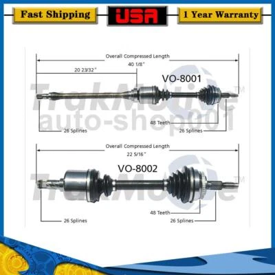 TrakMotive Front Driver Passenger Side CV Axle Joint For Volvo 850 1995 1994 - Image 1 of 3