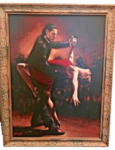 Art, Fabian Perez, Painting, AP, Limited Edition, Hand Embellished, Dancers - Picture 1 of 11