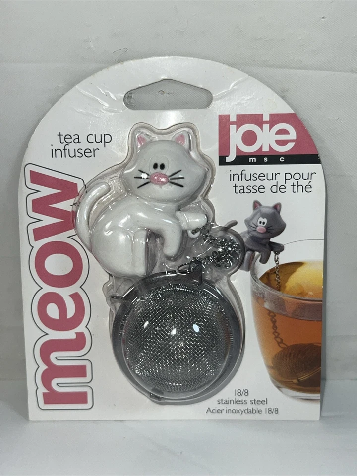 Joie Meow Blanco Gato Suelto Taza de Té Infusor Acero Inoxidable Libre de BPA Nuevo Sellado Foto 1 de 4