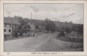 Oxford, NJ - View from Highway - Vintage Warren County, New Jersey Postcard - Picture 1 of 2