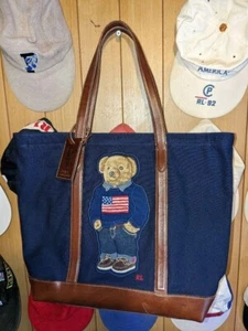 Bolso de Mano Polo Ralph Lauren 50 Aniversario Polo Bear Usado - Imagen 1 de 4
