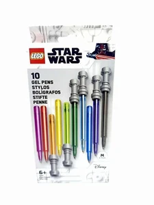 LEGO Star Wars Gel Pens Set Lightsaber, 10 Pieces Brand New - Picture 1 of 2
