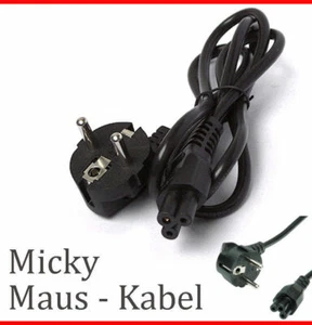 STROMKABEL KABEL MICKYMOUSE CABLE MICKEYMOUSE NETZKABEL FÜR LAPTOP 3 POL D02 - Bild 1 von 1