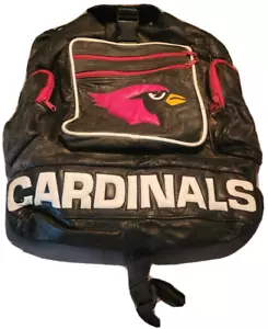 Seltener Arizona Cardinals Echtleder schwarz & rot Rucksack 6 Taschen - Bild 1 von 11
