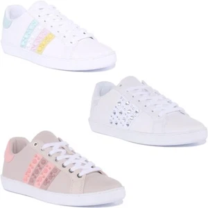 GUESS Jacobb Encaje Tachuelas Zapatillas Blancas Mujer Talla 3-8 - Imagen 1 de 19