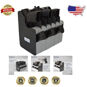 Durable Foam Pistol Storage – Vertical Rack for 2 to 6 Firearms Without Flex - Picture 1 of 8