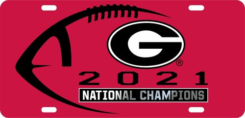 UGA GEORGIA BULLDOGS Red 2021 National Champions License Plate / Tag | eBay