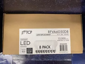 8 LED Light Bulb TCP Dimmable 8W Daylight A19 60W replacement 5000K - Picture 1 of 2
