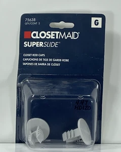CLOSETMAID Schrankstangenkappen 75638 WEISS 2/PACK SUPERSLIDE - Bild 1 von 17