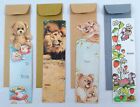 Lot Of 4 Vintage Antioch Gift Bookmarks Envelopes Koala Mice Lion Teddy Bear 80s