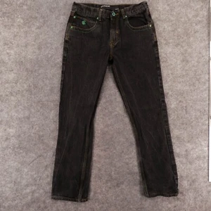 Rocawear Jeans Youth Boys 18 Slim Fit 29x28 Black Med Wash Fade w Logo - Picture 1 of 12