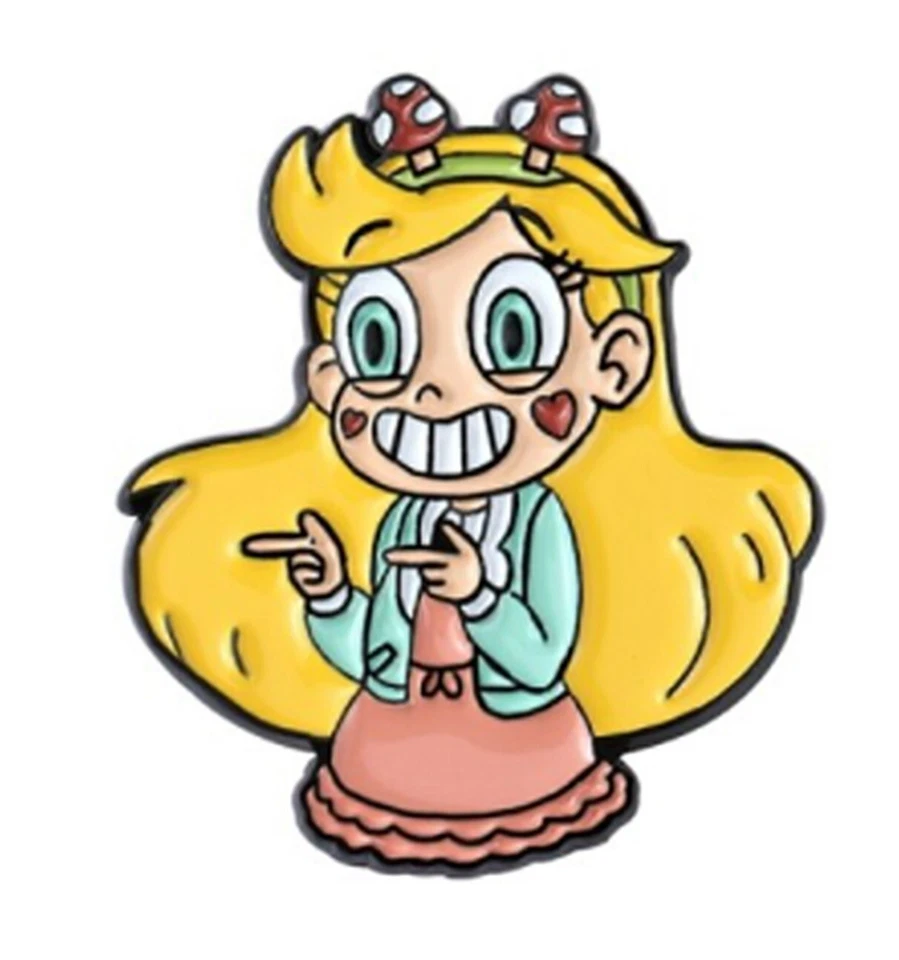 Star Butterfly Cartoon Character Metal Enamel Pin - Image 1 of 1