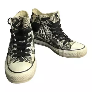 Converse All Star Schuhe Andy Warhol Damen Größe 5,5 grafischer Absatz Keilabsatz - Bild 1 von 7